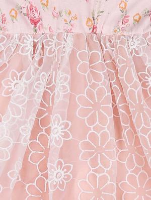 pink cotton blend frock - 17298989 - Standard Image - 3