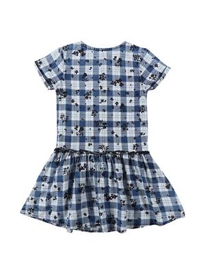 blue cotton blend frock - 17298996 - Standard Image - 2
