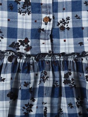 blue cotton blend frock - 17298996 - Standard Image - 3