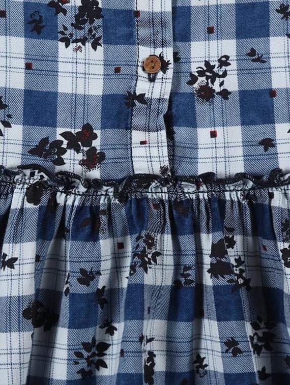 blue cotton blend frock - 17298996 - Zoom Image - 3