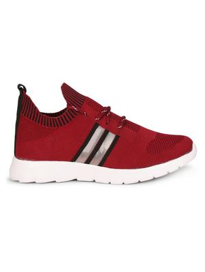 maroon lace up sport shoes - 17299131 - Standard Image - 2