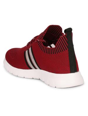 maroon lace up sport shoes - 17299131 - Standard Image - 3