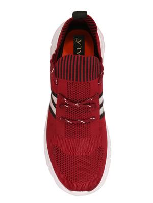 maroon lace up sport shoes - 17299131 - Standard Image - 4