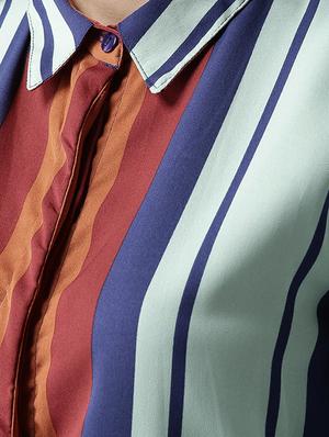 tie front striped shirt dress - 17299169 - Standard Image - 4
