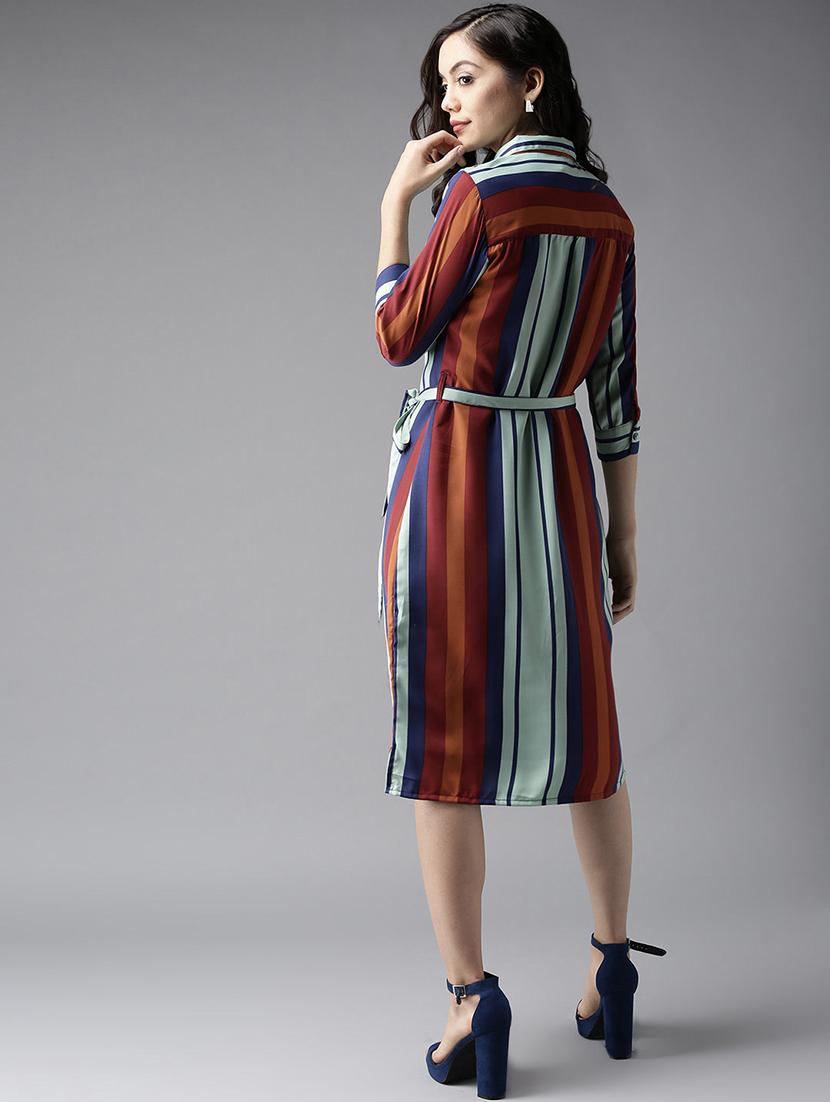 tie front striped shirt dress - 17299169 - Zoom Image - 3