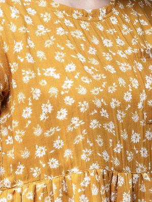 round neck floral fit & flare dress - 17299172 - Standard Image - 4