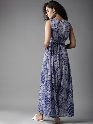 tie front paisley maxi dress - 17299174 - Standard Image - 2
