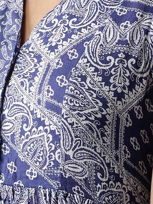 tie front paisley maxi dress - 17299174 - Standard Image - 3