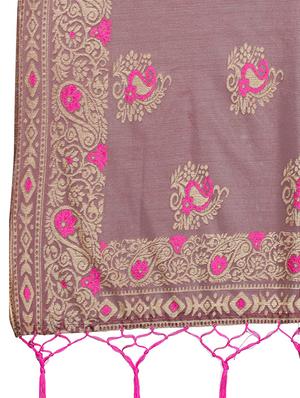 paisley bordered saree with blouse - 17299213 - Standard Image - 3
