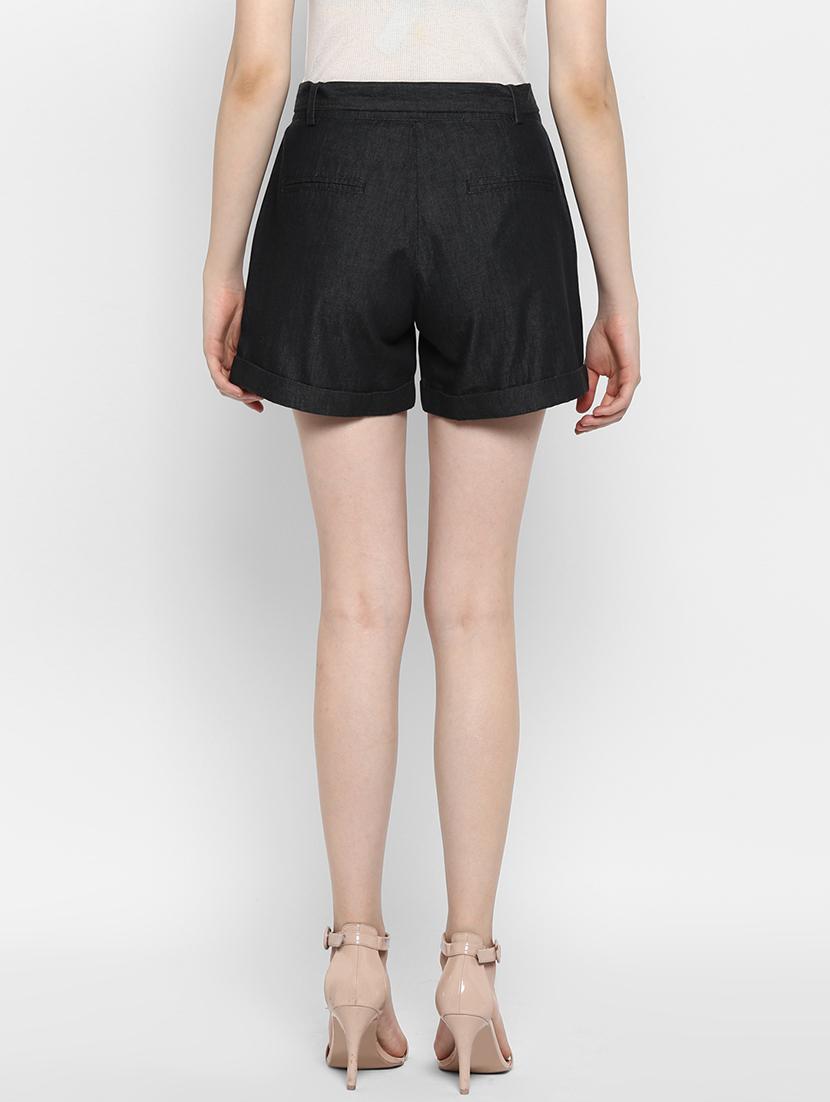mid rise belted denim shorts - 17299255 - Zoom Image - 3