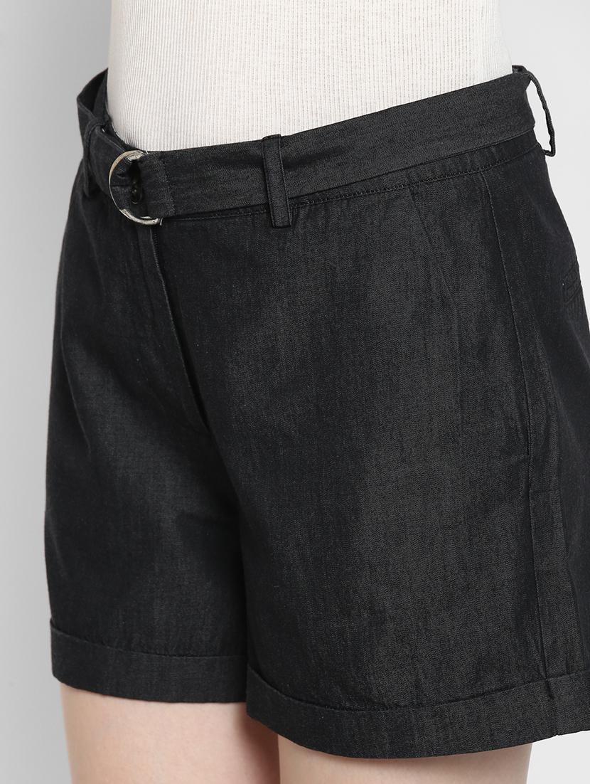 mid rise belted denim shorts - 17299255 - Zoom Image - 5