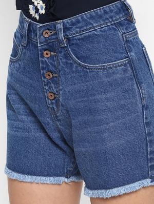 frayed hem denim shorts - 17299261 - Standard Image - 5
