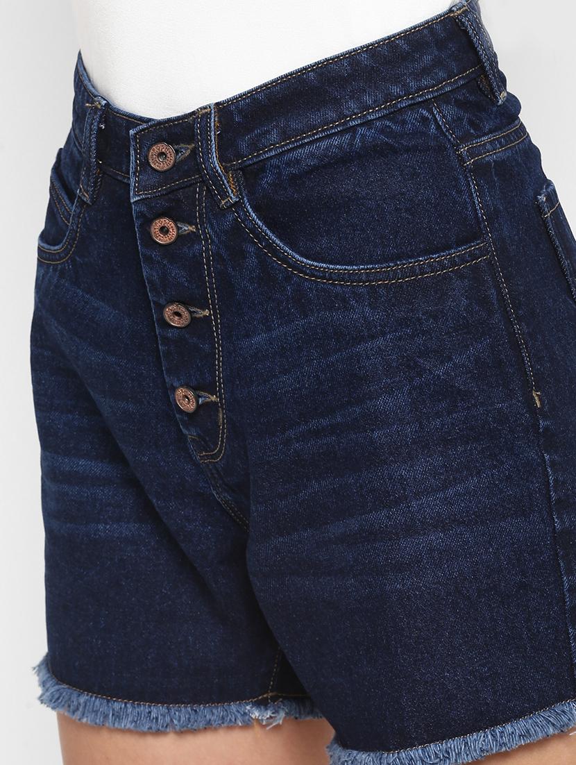 frayed hem denim shorts - 17299262 - Zoom Image - 5