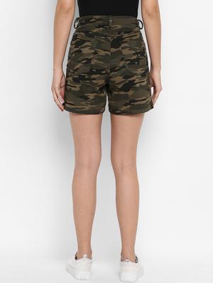 mid rise camouflage shorts - 17299266 - Standard Image - 3