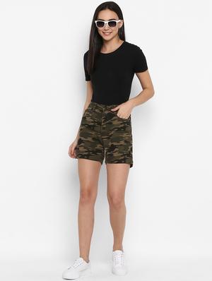 mid rise camouflage shorts - 17299266 - Standard Image - 4