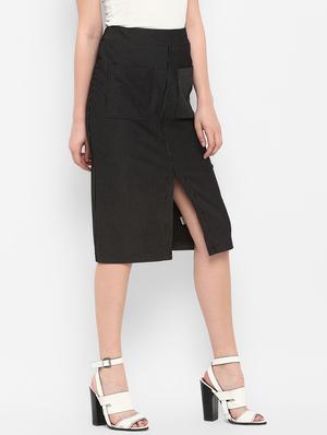 high rise striped a-line skirt - 17299267 - Standard Image - 2