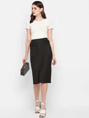 high rise striped a-line skirt - 17299267 - Standard Image - 4