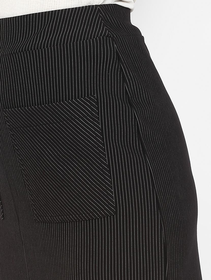 high rise striped a-line skirt - 17299267 - Zoom Image - 5