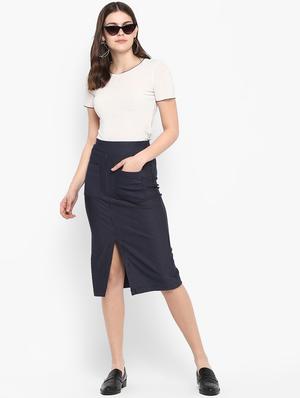 high rise striped a-line skirt - 17299268 - Standard Image - 4
