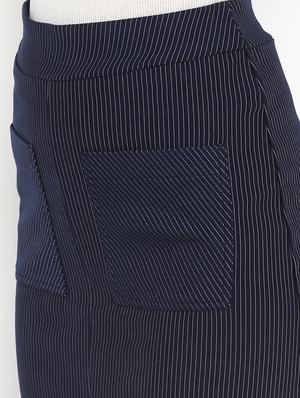 high rise striped a-line skirt - 17299268 - Standard Image - 5