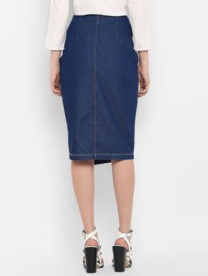 high rise denim shorts - 17299270 - Standard Image - 3