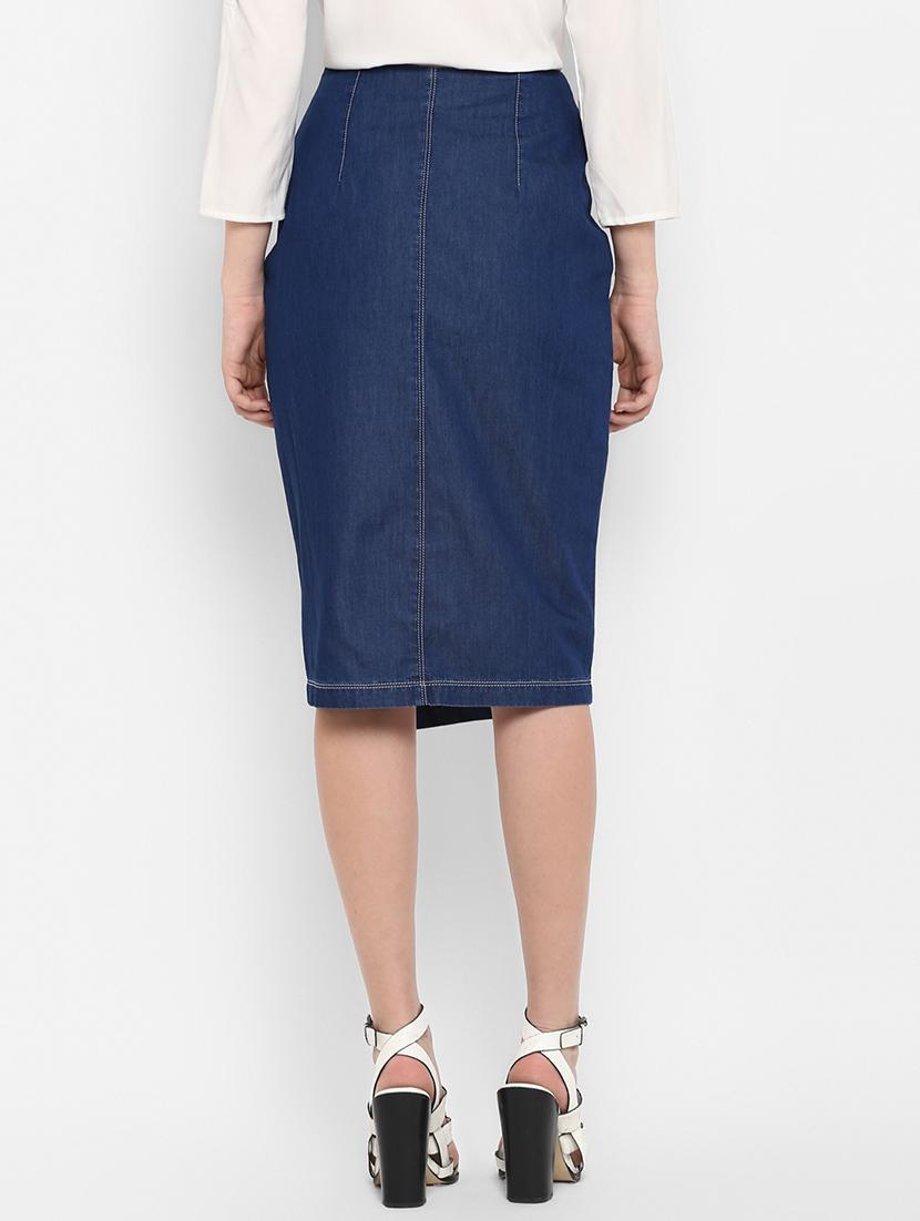 high rise denim shorts - 17299270 - Zoom Image - 3