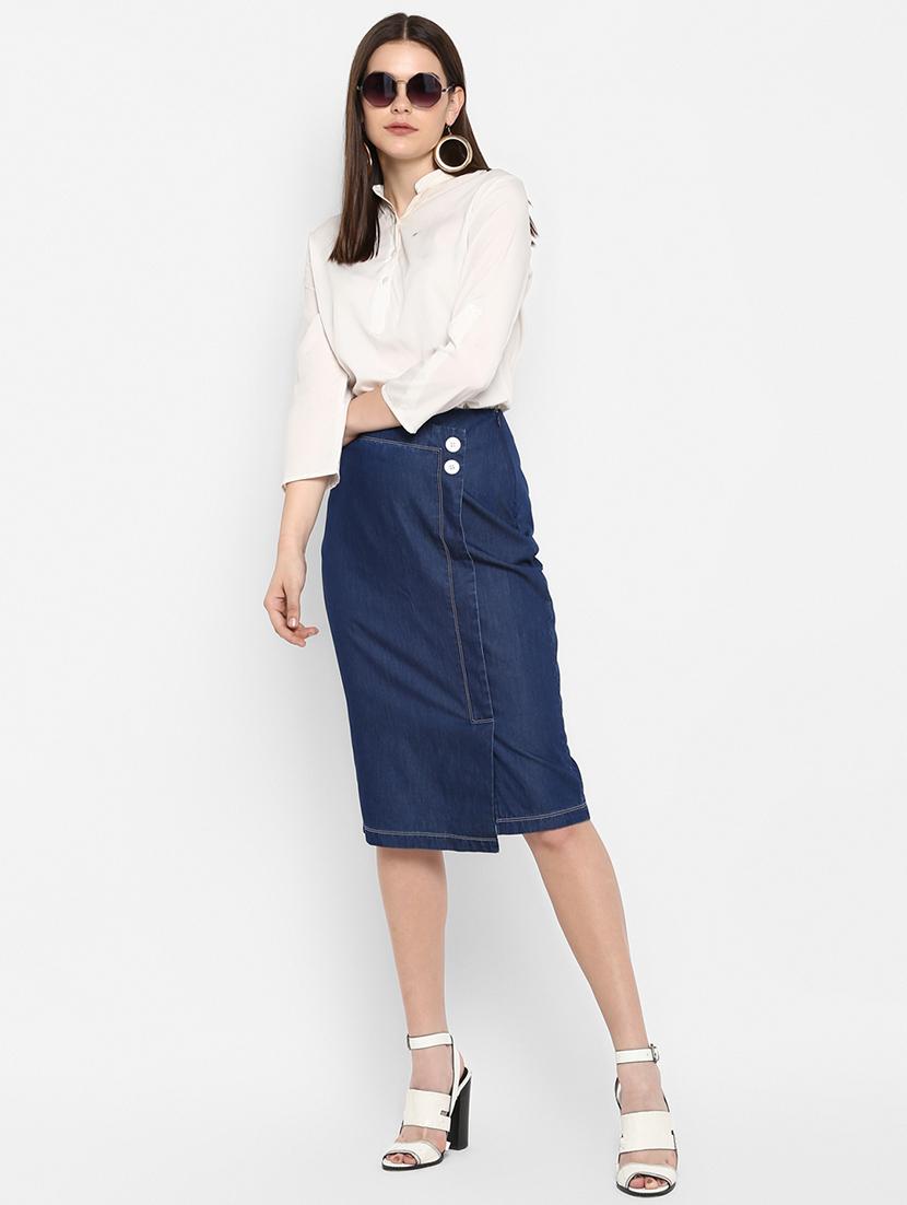 high rise denim shorts - 17299270 - Zoom Image - 4
