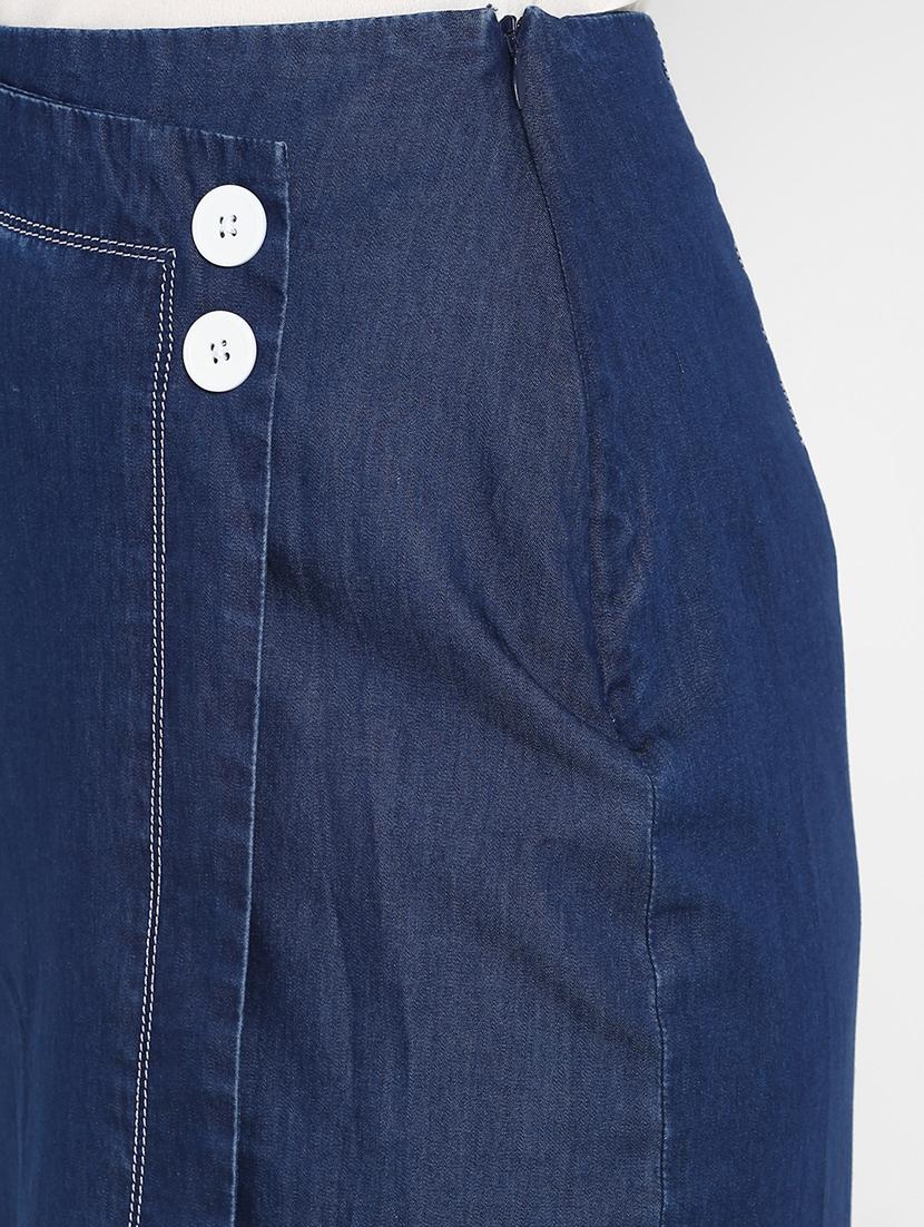 high rise denim shorts - 17299270 - Zoom Image - 5