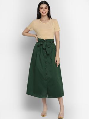 tie front a-line skirt - 17299276 - Standard Image - 4