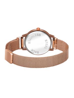magnetic strap styish luxury analog watch for women and girls (brown) - 17299393 - Standard Image - 3
