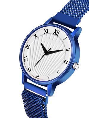 magnetic strap styish luxury analog watch for women and girls (blue) - 17299395 - Standard Image - 2