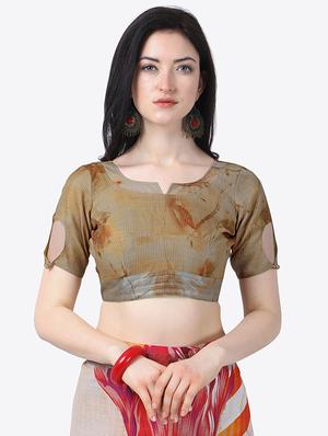 floral printed saree with blouse - 17299456 - Standard Image - 3