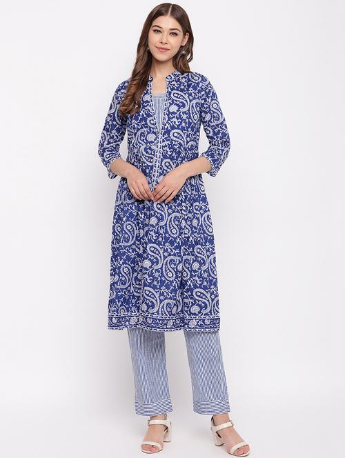 paisley kurta pant set - 17299524 - Standard Image - 1