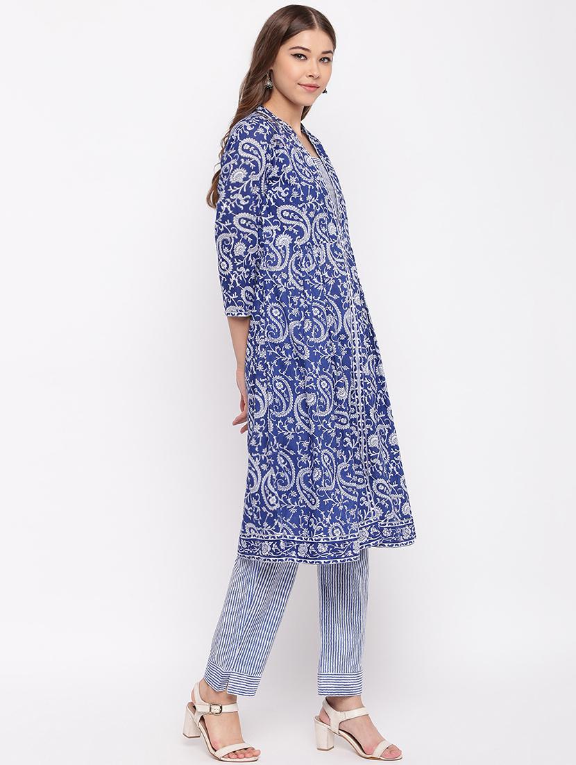 paisley kurta pant set - 17299524 - Zoom Image - 2