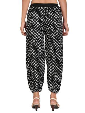 drawstring waist harem trouser - 17299527 - Standard Image - 3