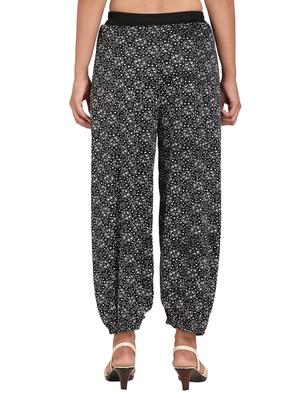 drawstring waist harem trouser - 17299529 - Standard Image - 3