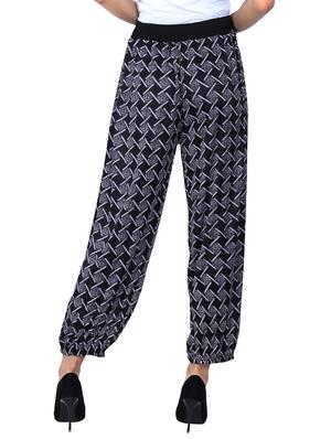 drawstring waist harem trouser - 17299546 - Standard Image - 3