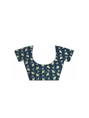 geometric printed saree with blouse - 17299651 - Standard Image - 2