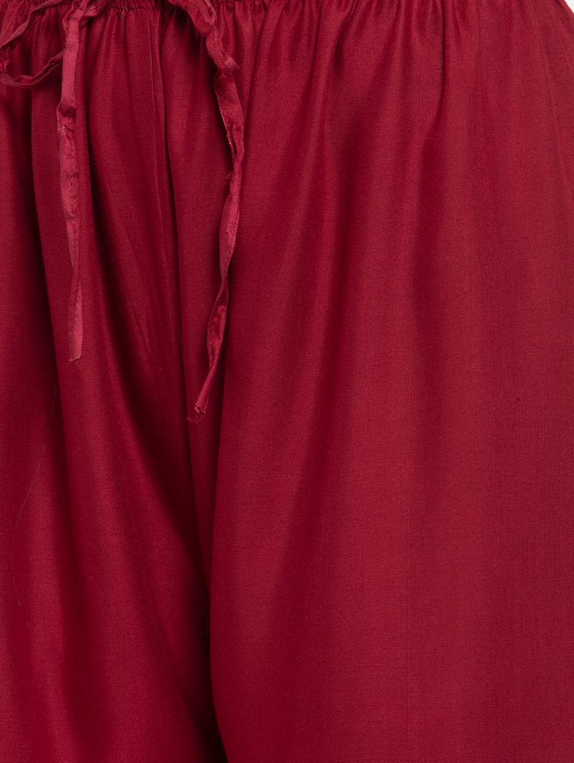 red rayon flared palazzo - 17299662 - Zoom Image - 5
