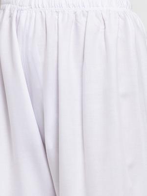 white rayon flared palazzo - 17299664 - Standard Image - 5
