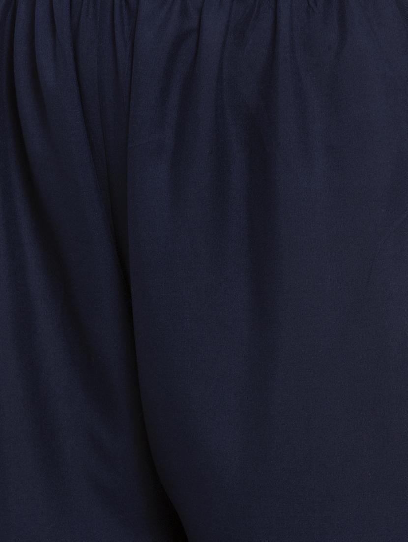 navy blue rayon flared palazzo - 17299673 - Zoom Image - 5
