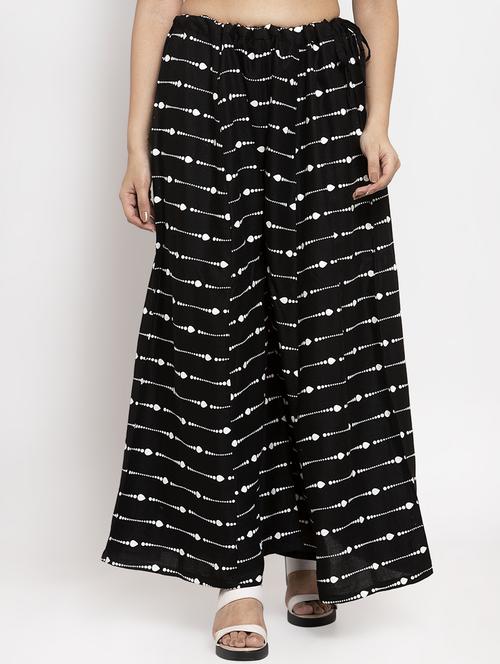 printed flared palazzo - 17299680 - Standard Image - 1
