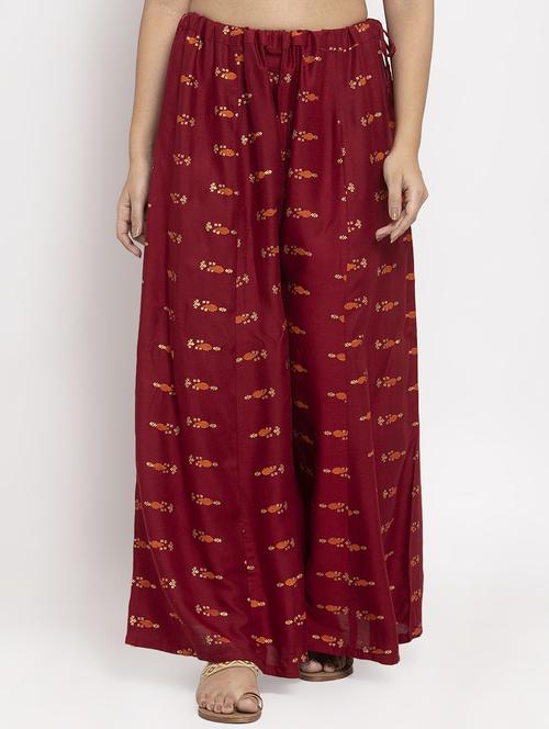 gold printed palazzo - 17299685 - Standard Image - 1