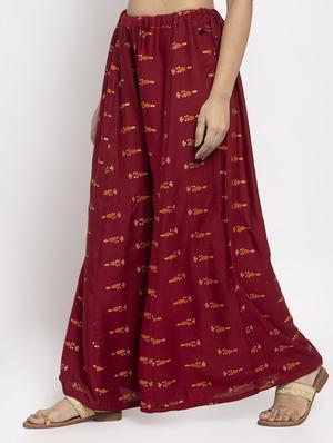 gold printed palazzo - 17299685 - Standard Image - 2