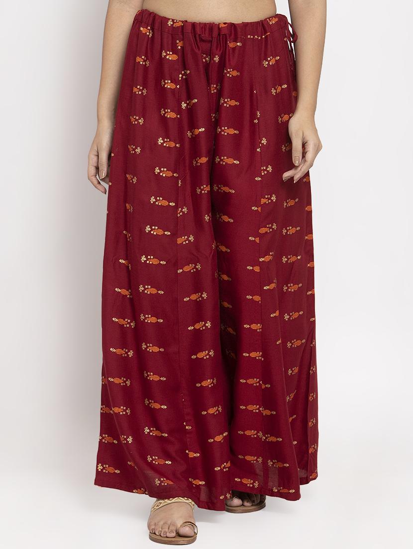 gold printed palazzo - 17299685 - Zoom Image - 1
