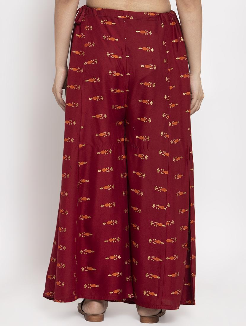 gold printed palazzo - 17299685 - Zoom Image - 3