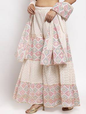 gota work sharara with dupatta - 17299687 - Standard Image - 2