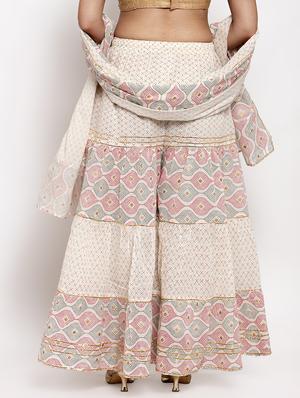 gota work sharara with dupatta - 17299687 - Standard Image - 3