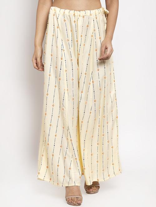 printed flared palazzo - 17299692 - Standard Image - 1
