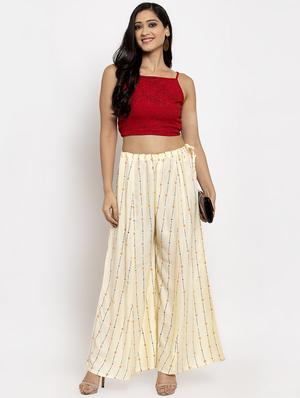 printed flared palazzo - 17299692 - Standard Image - 4